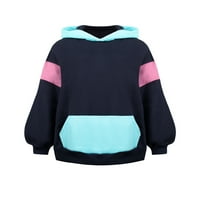 Huakaishijie качулки за жени пачуърк върхове пуловер с качулка с дълъг ръкав s-xl