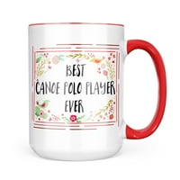 Неонблондинка Щастлив Цветен граничен кану Поло играч чаша подарък за любителите на кафе чай