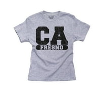 Fresno, California CA Classic City State Sign Pottom Youth Youth Grey Thrish