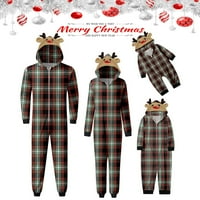 Семейство Daznico Коледа PJS съвпадащи комплекти Весели коледни комплекти с дълъг ръкав с качулка с качулка с цип, семейно облекло за бебе