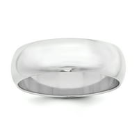 Le & Lu Sterling Silver Half-Round Band