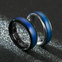 Meidiya цвят Промяна на температурата топла двойка пръстен запечатване глазура годишнина подарък класически температурен пръстен за настроение за ежедневно износване