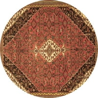 Ahgly Company Indoor Round Medallion Brown Traditional Area Cugs, 3 'Round