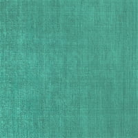 Ahgly Company Indoor Square Oriental Turquoise Blue Industrial Area Rugs, 8 'квадрат