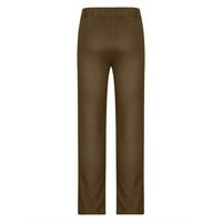 Lilgiuy Мъжки персонализирани панталони джобни копчета панталони гамаши за ежедневни панталони Изпълнение серия Extreme Comfort Cargo Pant