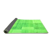 Ahgly Company Indoor Square Checkered Green Modern Area Rugs, 5 'квадрат