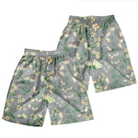 Мъжки лятна мода ежедневни хавайски стил отпечатани флорални плажни къси панталони