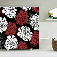 Винтидж стил цветя листа душ завеси за баня завеси водоустойчив плат40x вана декорация завеса за баня