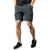 Spftem мъжки атлетични товари къси панталони ежедневни атлетически тренировки джогинг лятния плаж памучен памук фланелка пот шорти с джобове