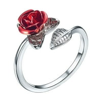Розов пръстен с регулируем отвор Персонализиран моден Свети Валентин