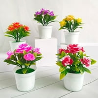 Anvazise саксия за растителни животни изкуствени пластмасови симулационни цветя саксия за домашно розово с един размер