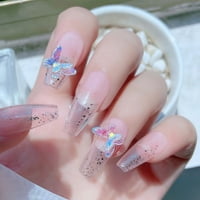 Mairbeon нокти за нокти Изящно DIY Лек двоен слой пеперуда пеперуда за жени за жени