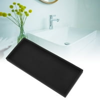 Тава за съхранение, плъзгаща се многофункционална тава за съхранение на силикон за хол за черен баня, мраморен цвят