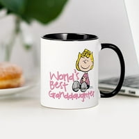 Cafepress - най -добрата чаша внучка в света - чаша за керамична чаша от унция - чаша за новост кафе