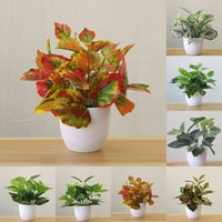 Изкуствени растения Бонсай цветна зеленина симулация на саксии за декор за офис декор