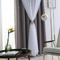 Издълбана завеса модна затъмнение завеса стилна завеса за прозорци за домашна всекидневна спалня - сиво