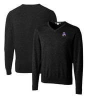 Мъжки Кътър & Бък Черно Нова Англия патриоти връщане лого Лейкмонт три бленд в-врата Пуловер пуловер