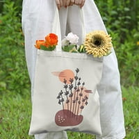 - ЕМОРЕ платно мъкна чанта естетична Мъкна чанта за многократна употреба чанта за пазаруване на хранителни стоки Модерен училище Мъкна книга любовник Мъкна
