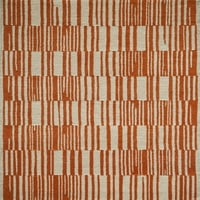 Молени раирани килими от модерна зона, оранжево, 8 '10'