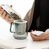 Чаша за чай в китайски стил Qeeadeea с инфузитор и капак, 580ml 20,5oz керамична чаша с капак, чаша за чай с капак-c-580ml 20,5oz